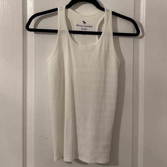Abercrombie Kids White Ribbed Tank Top (Size 13/14) - Picture 1 of 2